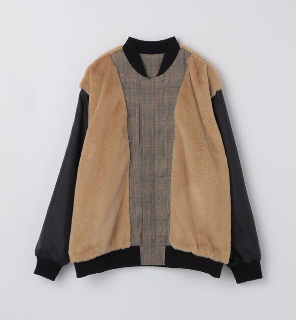 SHIPS Colors 「SHIPS Colors:チェック ボア ボマー ジャケット」|ブルゾン・スタジャン|