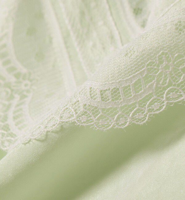 SHIPS for women「〈洗濯機可能〉ダル サテン レース スリット キャミソール」|キャミソール|