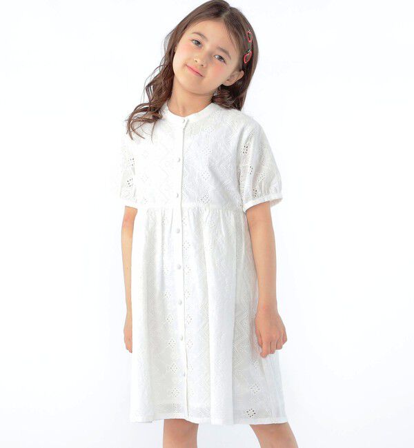 SHIPS KIDS「SHIPS KIDS:100～130cm / レース エンブロイダリー ワンピース」|ワンピース|