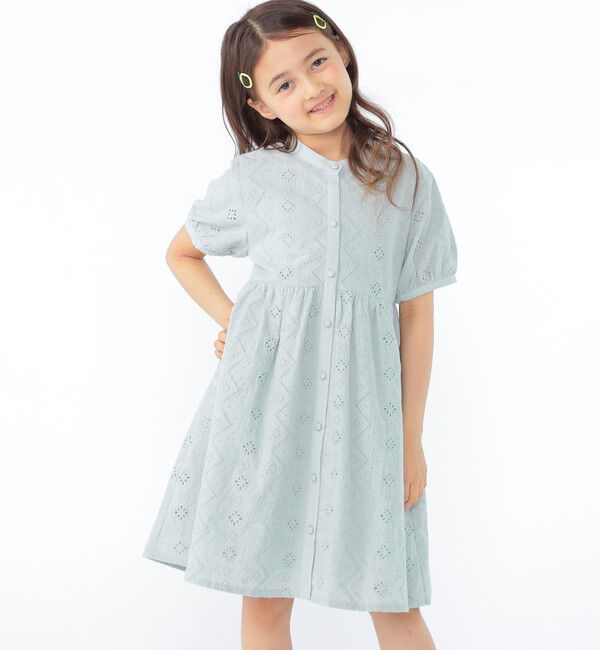 SHIPS KIDS「SHIPS KIDS:100～130cm / レース エンブロイダリー ワンピース」|ワンピース|