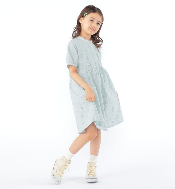 SHIPS KIDS「SHIPS KIDS:100～130cm / レース エンブロイダリー ワンピース」|ワンピース|