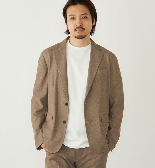 SHIPS Colors 「SHIPS Colors:〈速乾・洗濯機可能〉シャリルジャージー ジャケット◇」|テーラードジャケット|ブラウン