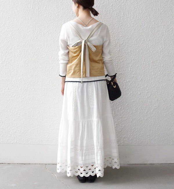 SHIPS any「SHIPS any:〈洗濯機可能〉ポリエステル スエード バイカラー ビスチェ」|ベスト・ジレ|