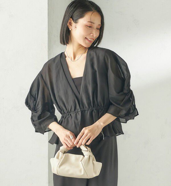 SHIPS for women「【SHIPS別注】troisiemeCHACO:〈手洗い可能〉シアー ボレロ ブラウス（セレモニー対応可）」|シャツ・ブラウス|