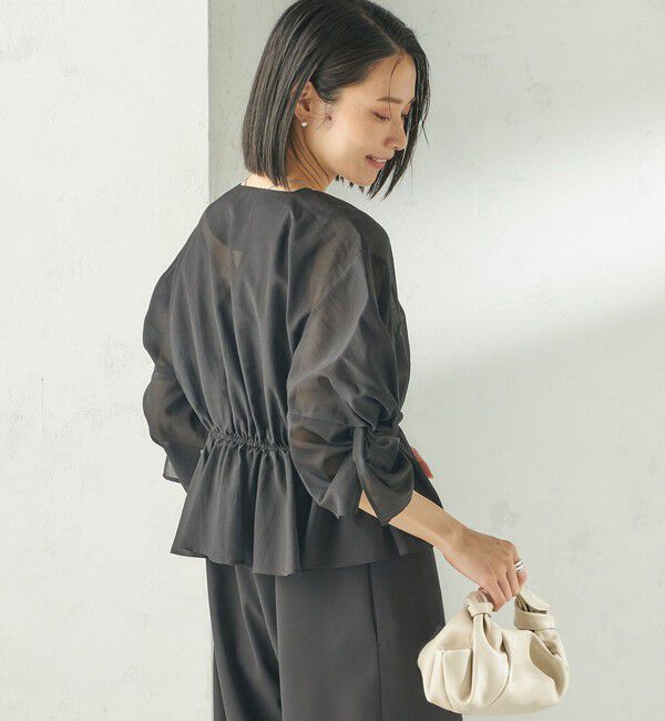 SHIPS for women「【SHIPS別注】troisiemeCHACO:〈手洗い可能〉シアー ボレロ ブラウス（セレモニー対応可）」|シャツ・ブラウス|