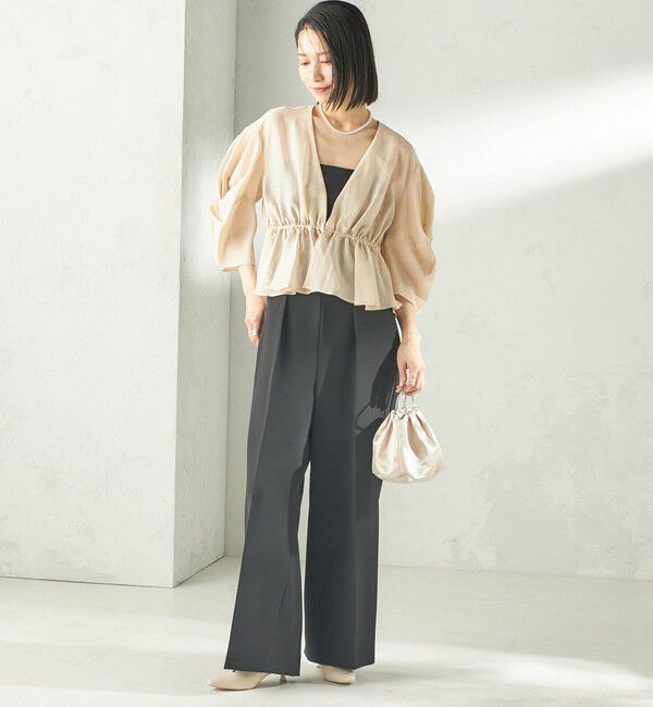 SHIPS for women「【SHIPS別注】troisiemeCHACO:〈手洗い可能〉シアー ボレロ ブラウス（セレモニー対応可）」|シャツ・ブラウス|