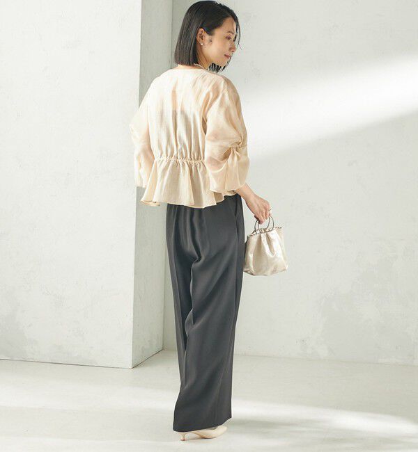 SHIPS for women「【SHIPS別注】troisiemeCHACO:〈手洗い可能〉シアー ボレロ ブラウス（セレモニー対応可）」|シャツ・ブラウス|