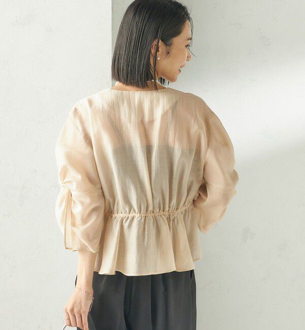 SHIPS for women「【SHIPS別注】troisiemeCHACO:〈手洗い可能〉シアー ボレロ ブラウス（セレモニー対応可）」|シャツ・ブラウス|