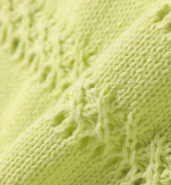 SHIPS for women「〈手洗い可能〉コットン レース柄 ショート スリーブ プルオーバー」|ニット・セーター|