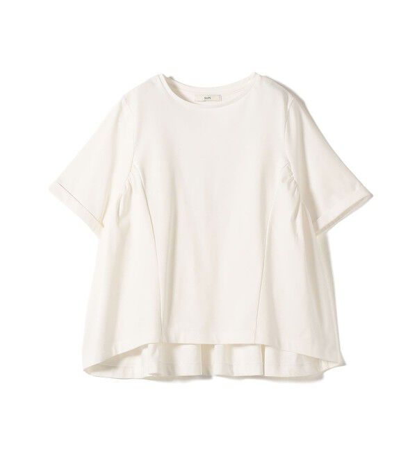 SHIPS for women「【WEB限定】〈接触冷感〉オーガニック コットン バック ギャザー トップス」|Tシャツ・カットソー|