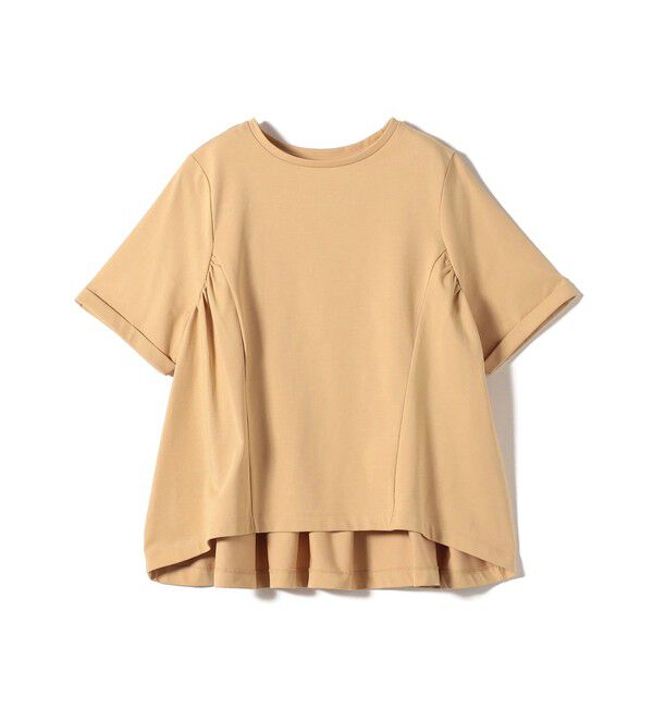 SHIPS for women「【WEB限定】〈接触冷感〉オーガニック コットン バック ギャザー トップス」|Tシャツ・カットソー|