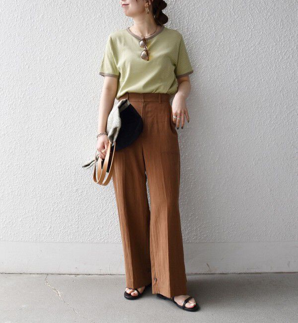 SHIPS any「Healthknit:〈洗濯機可能〉リブ ボーダー TEE」|Tシャツ・カットソー|