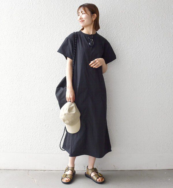 SHIPS any「《予約》SHIPS any:〈多機能/洗濯機可能〉シェルテック ドロスト ロング ワンピース」|ワンピース|