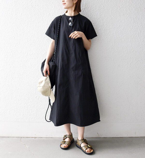 SHIPS any「《予約》SHIPS any:〈多機能/洗濯機可能〉シェルテック ドロスト ロング ワンピース」|ワンピース|