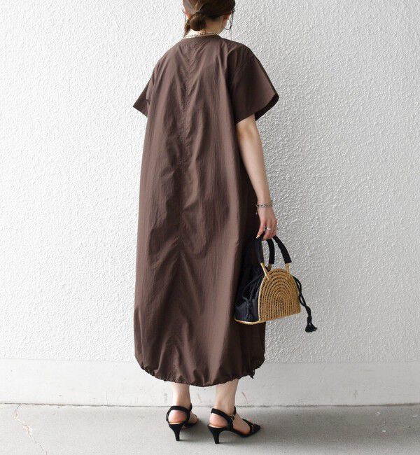 SHIPS any「《予約》SHIPS any:〈多機能/洗濯機可能〉シェルテック ドロスト ロング ワンピース」|ワンピース|