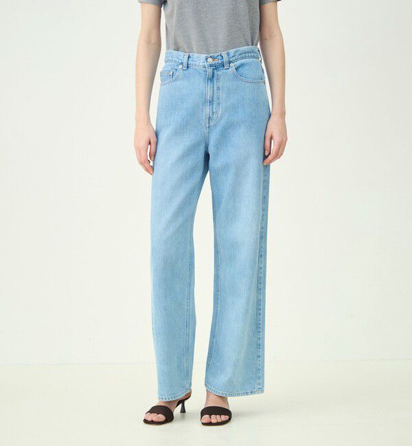 MACPHEE「デニム ワイドストレートパンツ」|デニム|