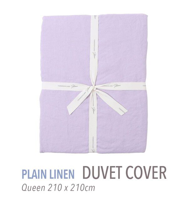 TOMORROWLAND HOME「プレーンリネン 掛布団カバー（クイーン）」|その他|73 ライトパープル
