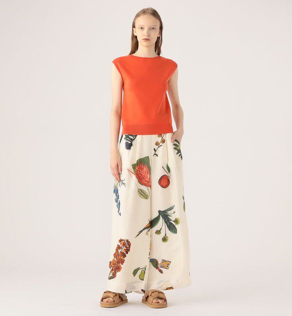 CABaN「コットンポリエステル バックオープンフレンチスリーブプルオーバー」|ニット・セーター|