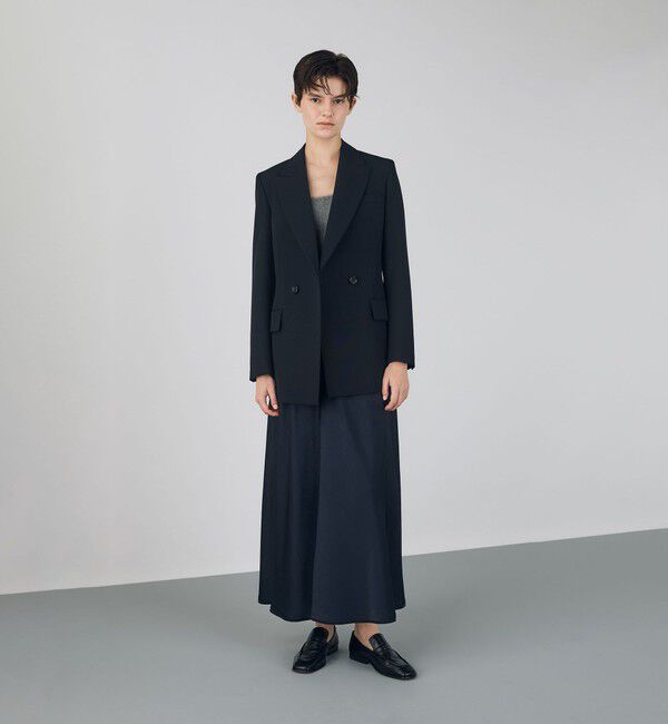 DES PRES「サテンジョーゼット マーメイドスカート」|フレア|