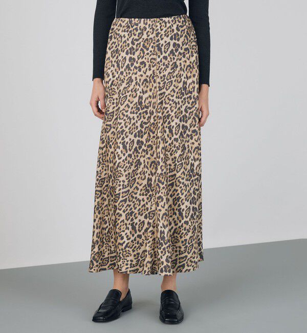 DES PRES「レオパードプリント マーメイドスカート」|フレア|
