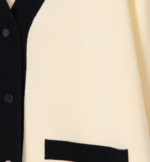 Ballsey「ストレッチタックドット Vネックカーディガン」|カーディガン|