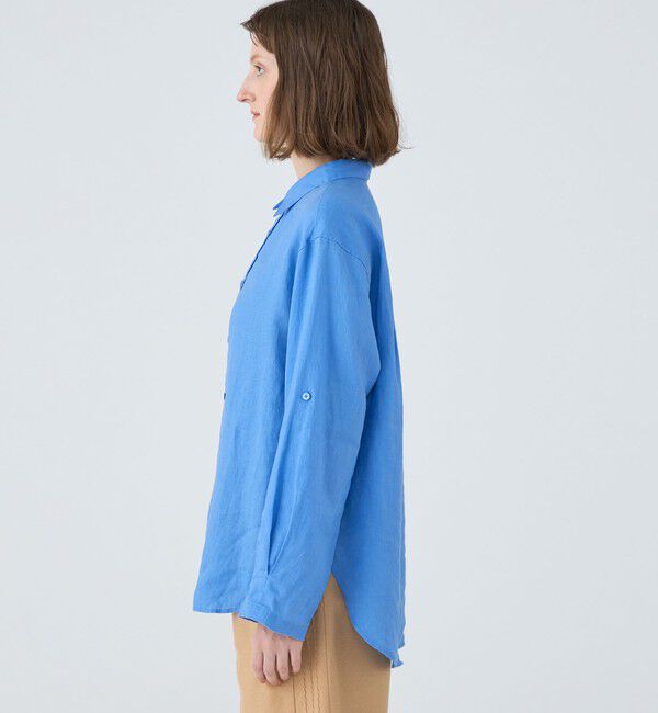 MACPHEE「リネンシャーティング レギュラーカラーシャツ」|シャツ・ブラウス|