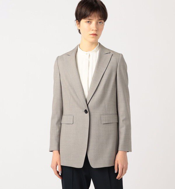 TOMORROWLAND collection「シャイニーシャーク 1Bシングルジャケット」|テーラードジャケット|