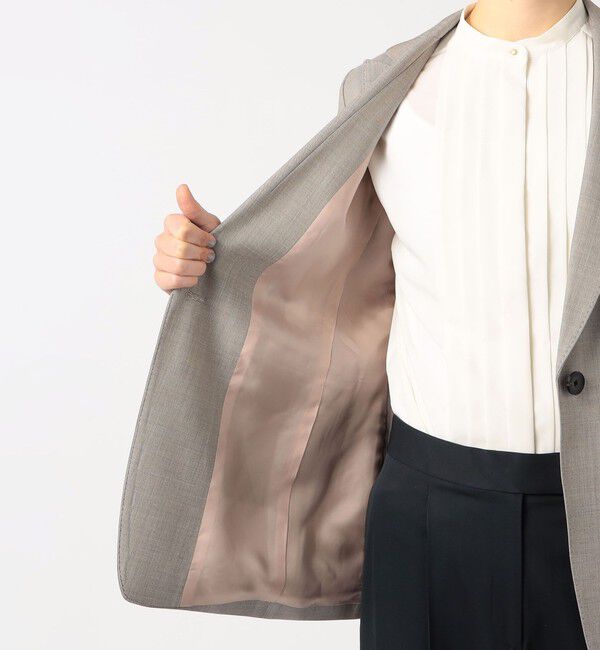 TOMORROWLAND collection「シャイニーシャーク 1Bシングルジャケット」|テーラードジャケット|