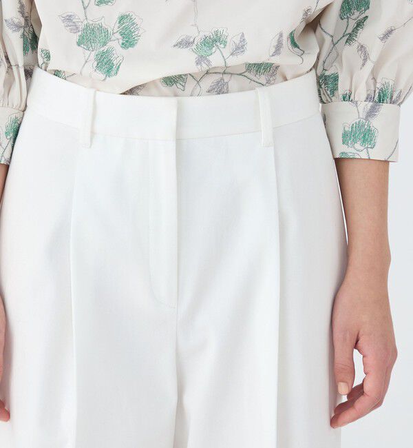 TOMORROWLAND collection「コットンカツラギ タックワイドパンツ」|その他|