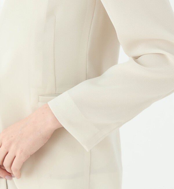 Ballsey「ドライメッシュストレッチ Vカラー1Bジャケット」|ノーカラージャケット|