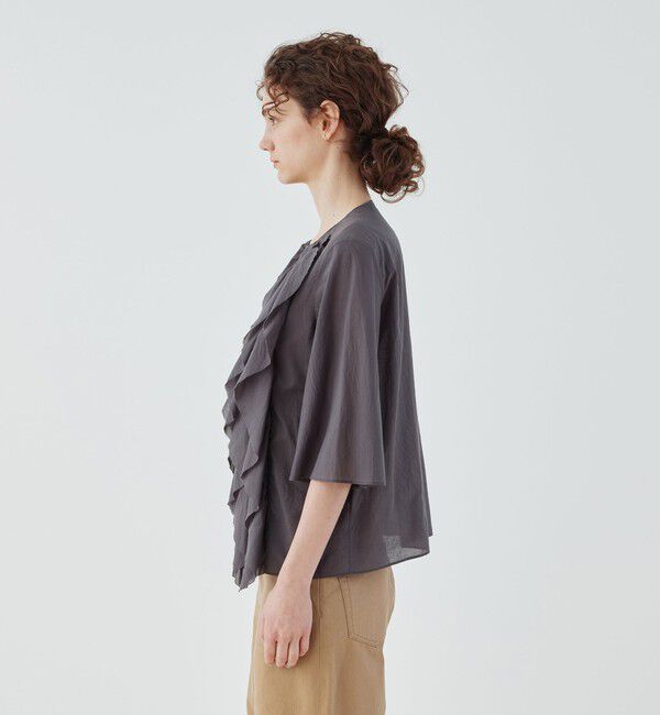 GALERIE VIE「インドコットン フリルシャツ」|シャツ・ブラウス|