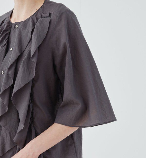 GALERIE VIE「インドコットン フリルシャツ」|シャツ・ブラウス|