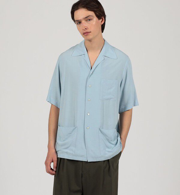 TOMORROWLAND MENS「レーヨン 3ポケット ハーフスリーブシャツ 」|シャツ・ブラウス|