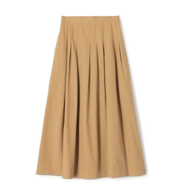 GALERIE VIE「ノンマーセライズドコットン ランダムタックスカート」|スカート|45 キャメル