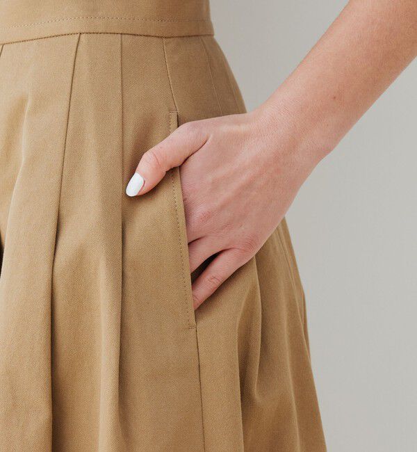 GALERIE VIE「ノンマーセライズドコットン ランダムタックスカート」|スカート|