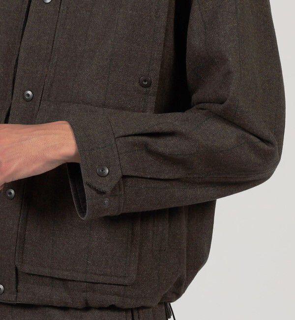 TOMORROWLAND MENS「ウールメルトンストライプ ショートブルゾン」|ブルゾン・スタジャン|