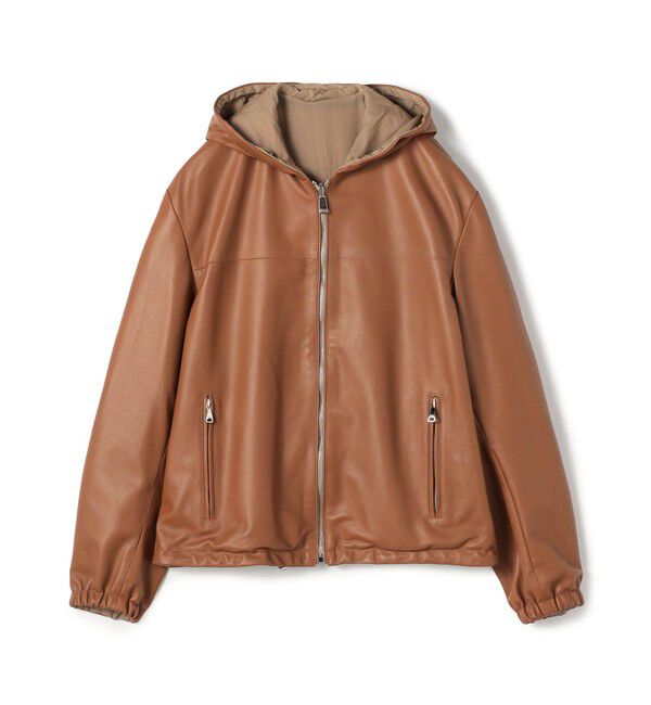 TOMORROWLAND MENS「【別注】EMMETI LUCA ラムレザー リバーシブルフーデッドブルゾン」|ブルゾン・スタジャン|46 ブラウン系