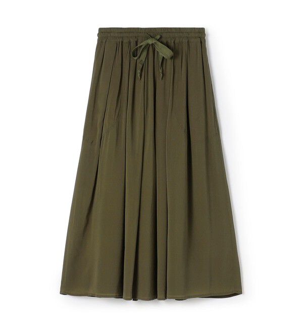 TOMORROWLAND GOODS「KristenseN DU NORD シルクスカート」|フレア|57 カーキ