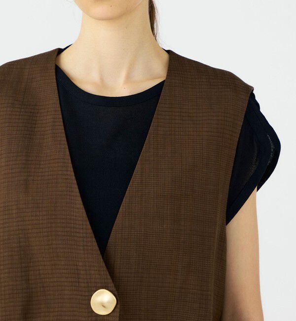 Ballsey「レーヨンリネンブッチャー コクーンジレ」|ベスト・ジレ|