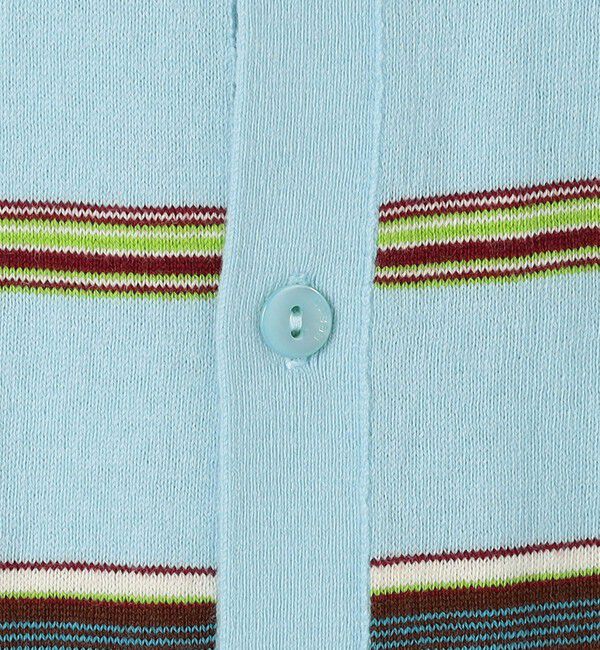 CABaN「コットンカシミヤマルチボーダー クルーネックカーディガン」|カーディガン|