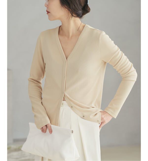 Plage「Rib  カーディガン」|カーディガン|ベージュ