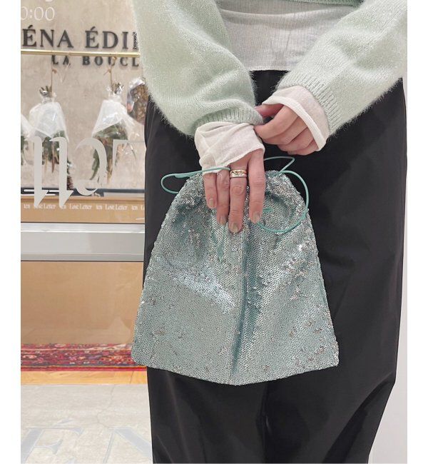 IENA LA BOUCLE「Maria la rosa/マリア ラ ローザ MERET ポーチ」|その他|グリーン