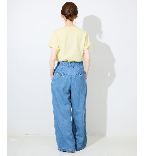 SLOBE IENA「《4サイズ展開/追加》LEDENIM TUCK TROUSERデニム」|デニム|