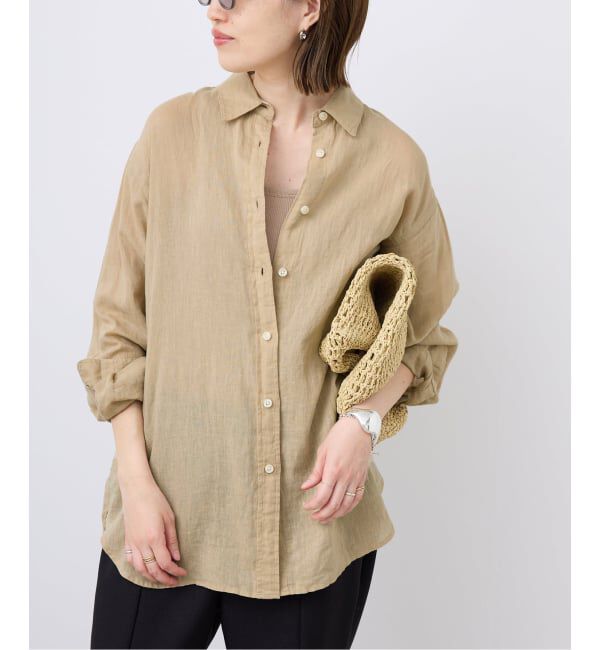 SLOBE IENA「《追加》リネンコットンレギュラーシャツ」|シャツ・ブラウス|