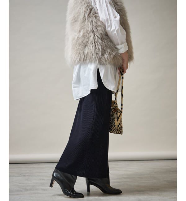 VERMEIL par iena「Embraced wool RIB スカート」|スカート|