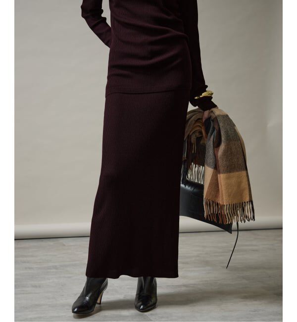 VERMEIL par iena「Embraced wool RIB スカート」|スカート|