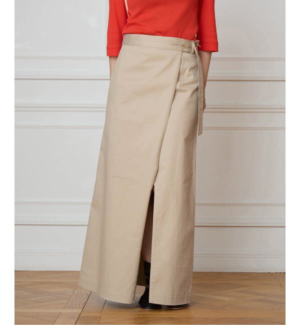 IENA LA BOUCLE「IENA LA BOUCLE チノラップスカート」|スカート|ベージュ B