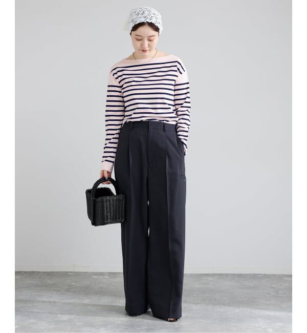 IENA「《新色》SEATTLEボーダーボートネックプルオーバー」|ニット・セーター|