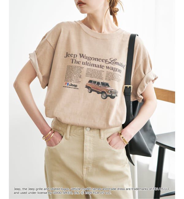 SLOBE IENA「GOOD ROCK SPEED/グッドロックスピード SLOBE別注 ジープ TEE」|Tシャツ・カットソー|ベージュ