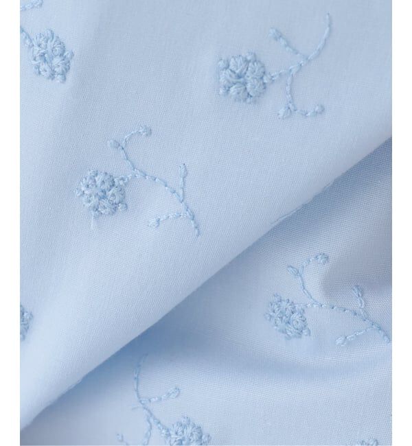SLOBE IENA「《WEB・一部店舗限定》フラワー刺繍5分袖ブラウス」|シャツ・ブラウス|